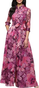 Alex Evenings Floral Organza Ballgown