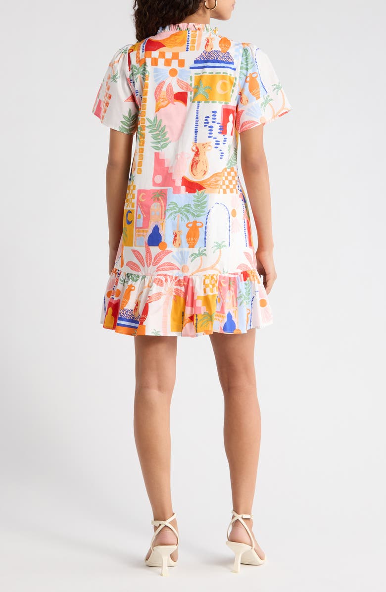 SUGARLIPS Petrolia Town Celeste Minidress, Alternate, color, Orange-Pink-White