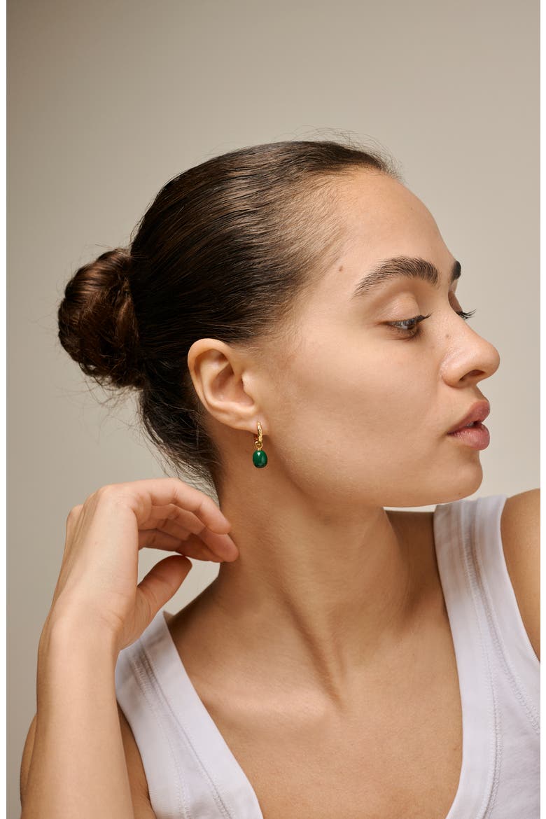 Significant Enamel Hoops, Alternate, color, Petrol Green