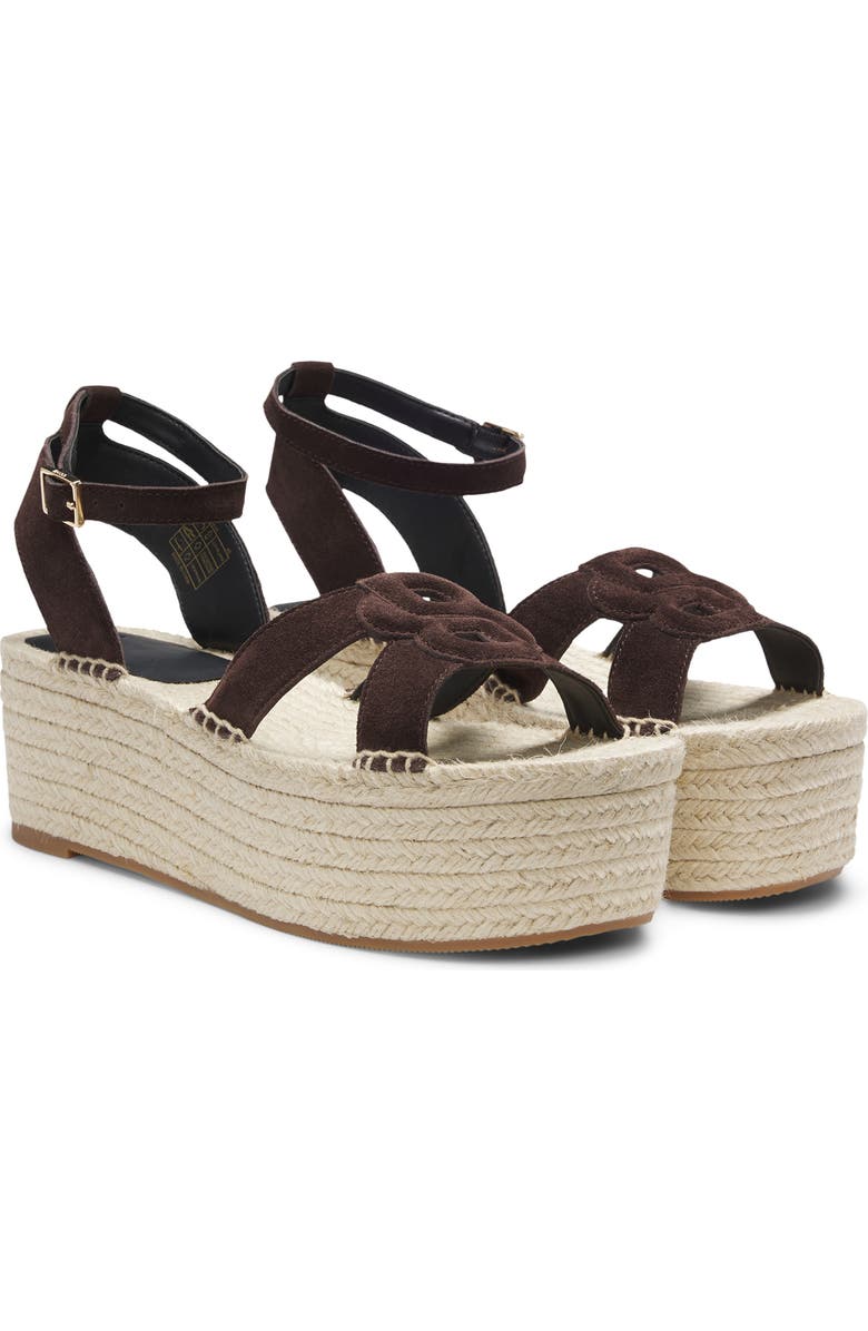 BOSS Machica Espadrille Platform Sandal, Main, color, Dark Brown
