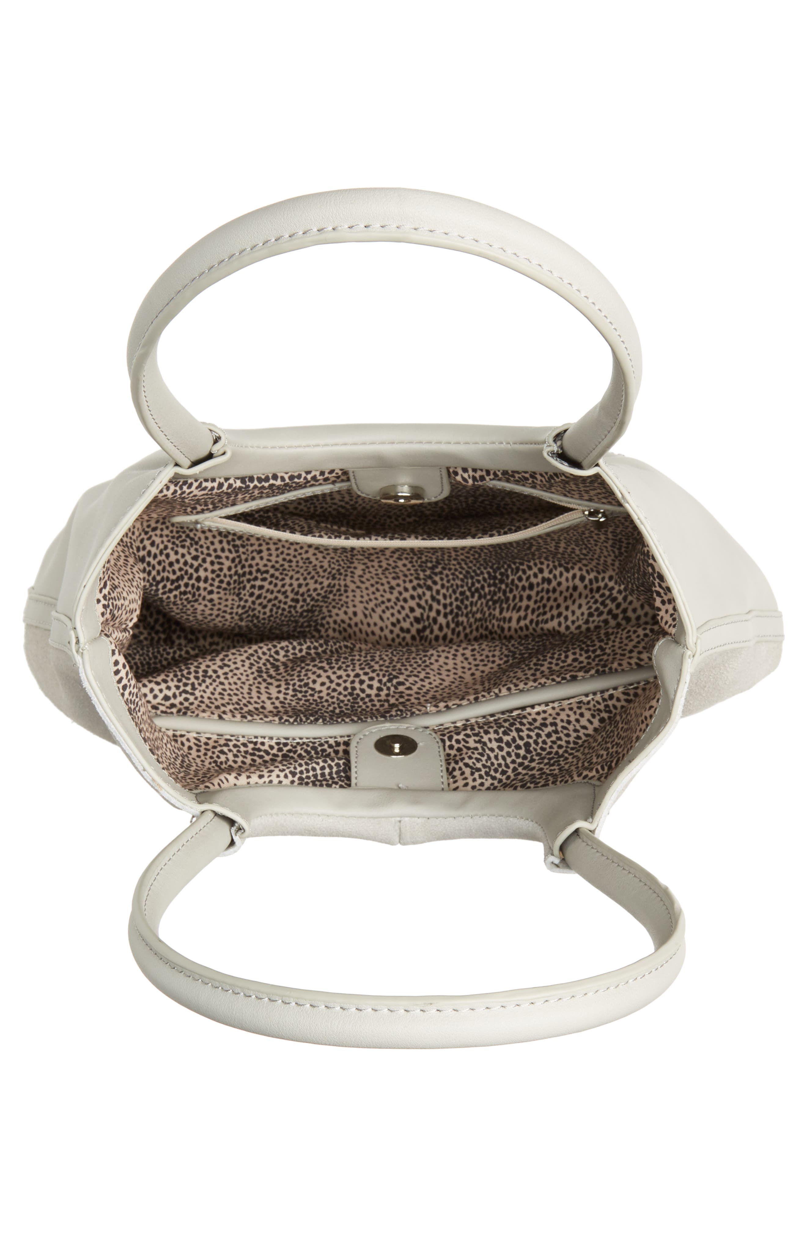 Sole Society Debdi Suede & Faux Leather Tote, Alternate, color, 