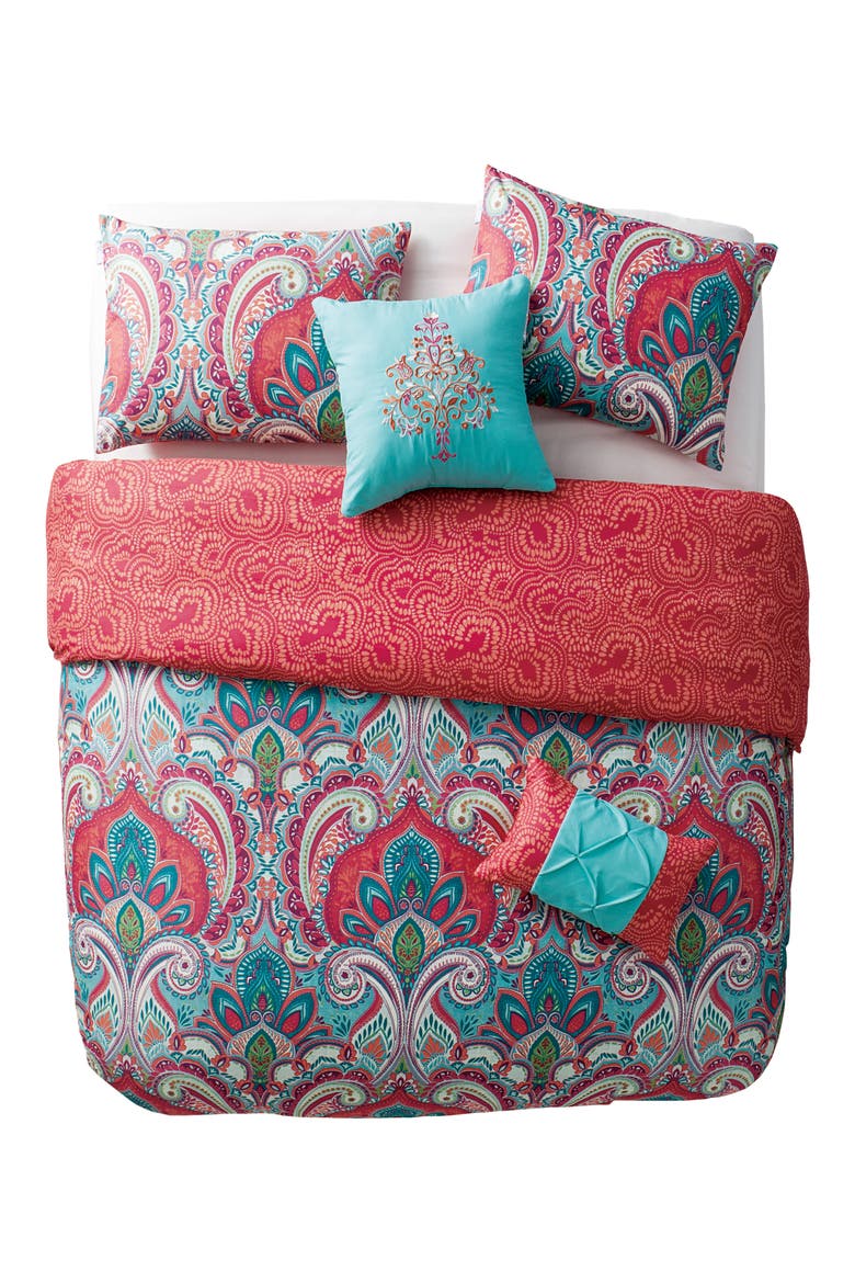Casa Re`al Reversible Damask 3-Piece Quilt Set - Full/Queen, Main, color, MULTI