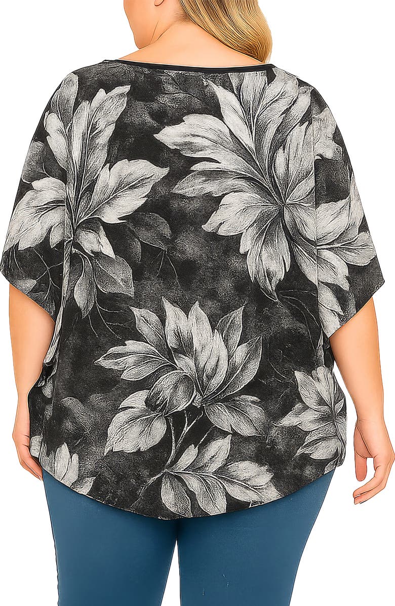 Standards 
Practices Floral Top, Alternate, color, Black Floral