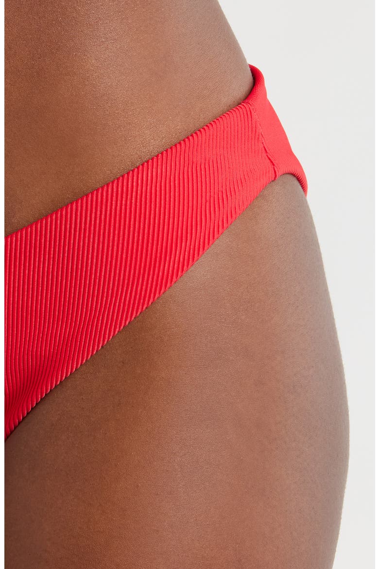 Vanessa High Cut Bikini Bottoms, Alternate, color, RED