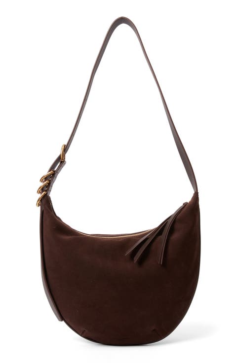 Medium Mercer Suede Hobo Bag