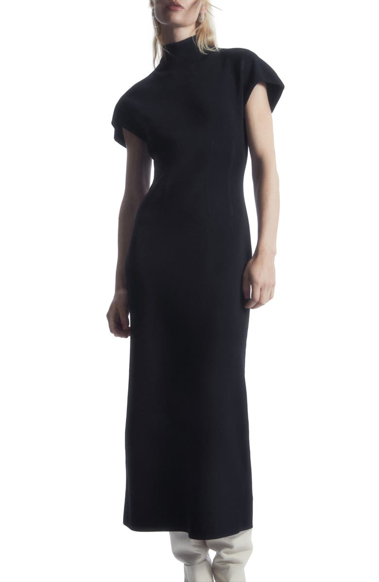COS Mock Neck Corset Sweater Dress, Main, color, 