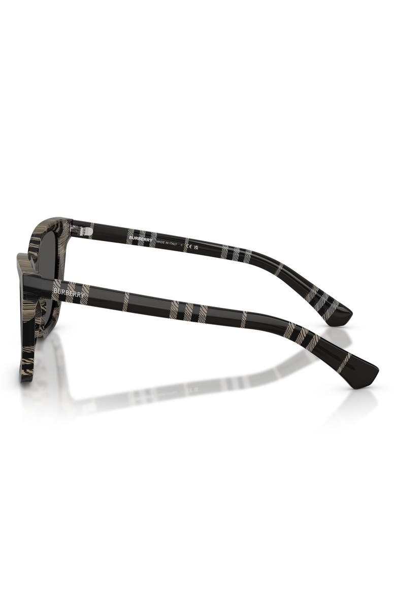 Burberry 54mm Square Sunglasses, Alternate, color, Check Grey / Dark Grey