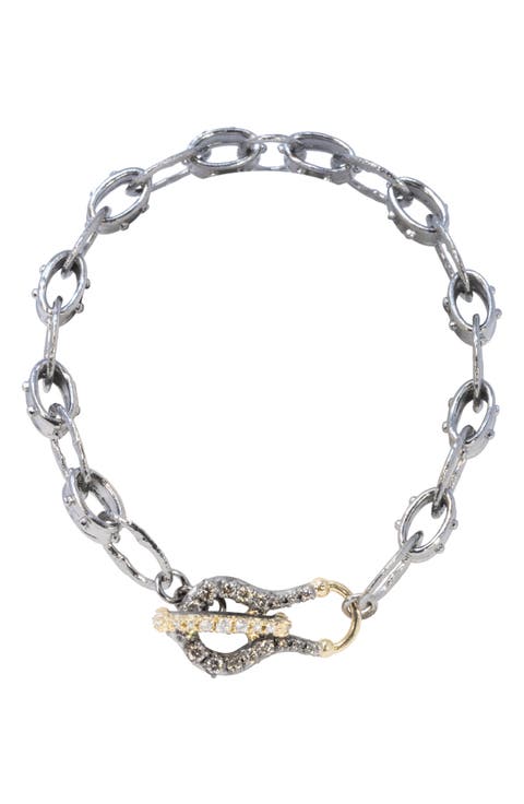 Pavé Diamond Toggle Link Bracelet