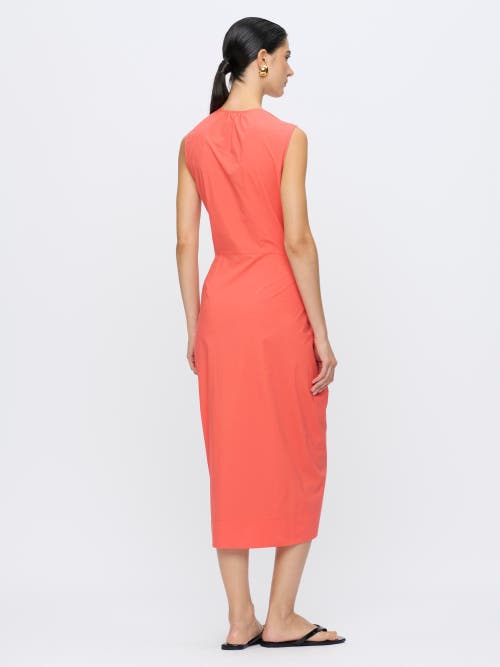 Callas Milano Agnes V-neck Gathered Wrap Sleeveless Dress