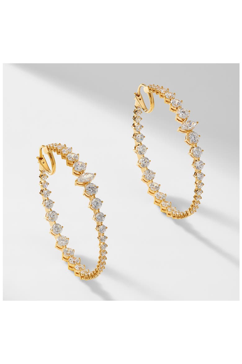Leah Statement Hoop Earrings, Alternate, color, GOLD