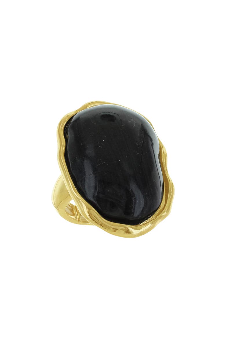 Cleo Cocktail Ring, Main, color, GOLD / BLACK