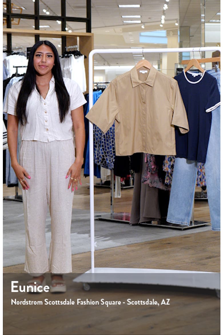 Oversize Crop Cotton Shirt video