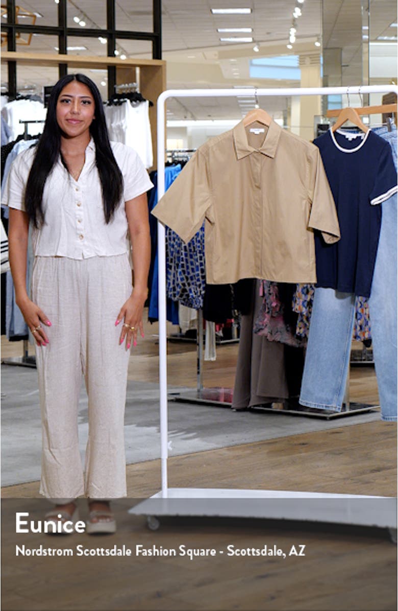 Oversize Crop Cotton Shirt, sales video thumbnail