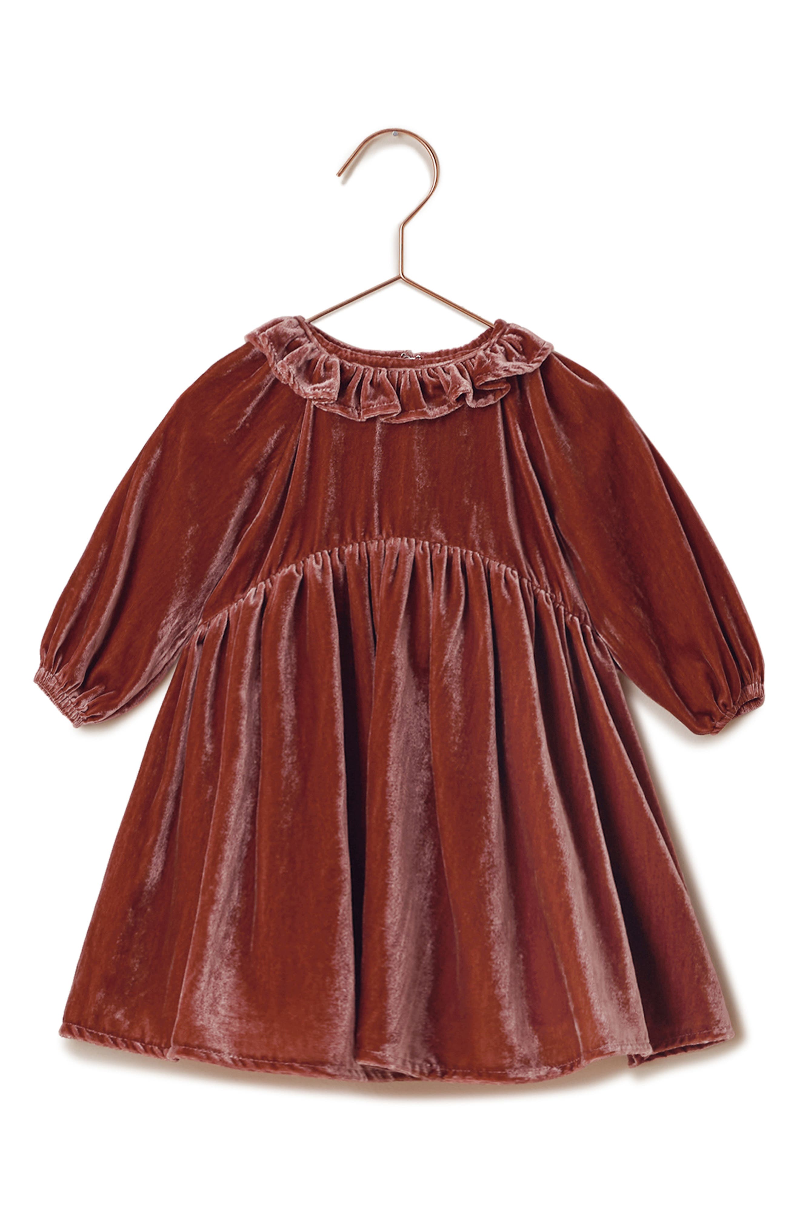 Kids' Adeline Stretch Velvet Dress