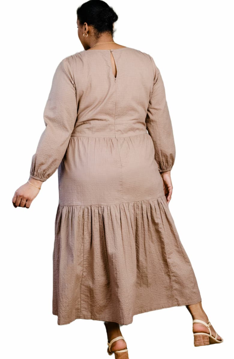 ABLE Leia Long Sleeve Maxi Dress, Alternate, color, 