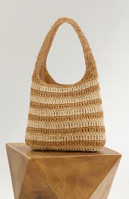 CRESCENT Striped Weave Bag