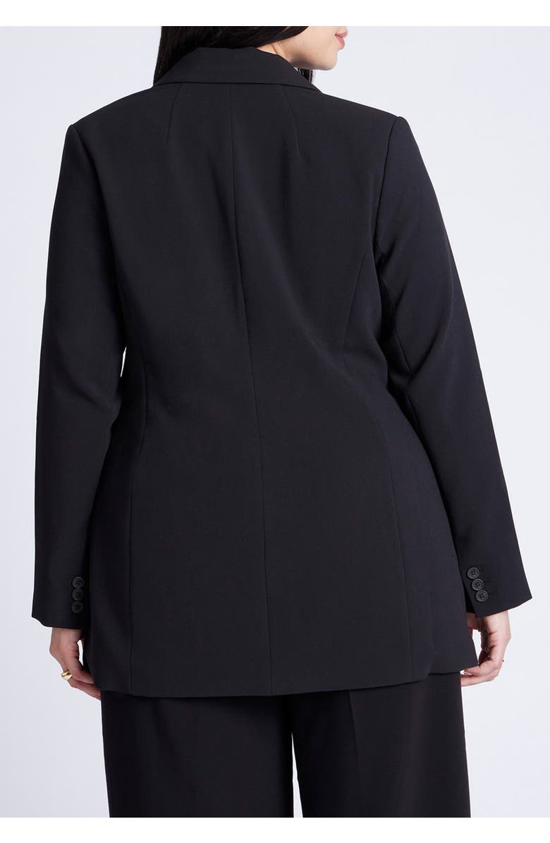 ELOQUII The 365 Semi Stretch Two Button Blazer, Alternate, color, Black