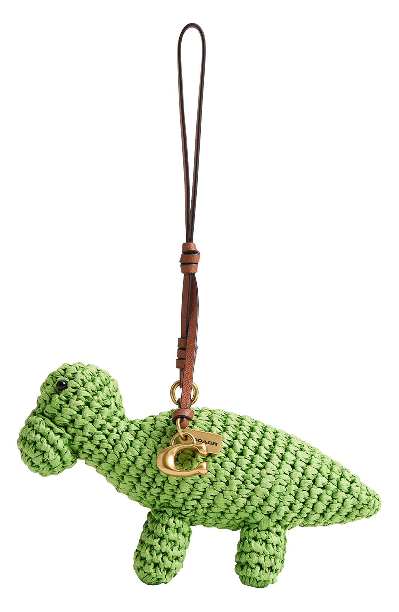 COACH Straw Dino Bag Charm, Main, color, 
