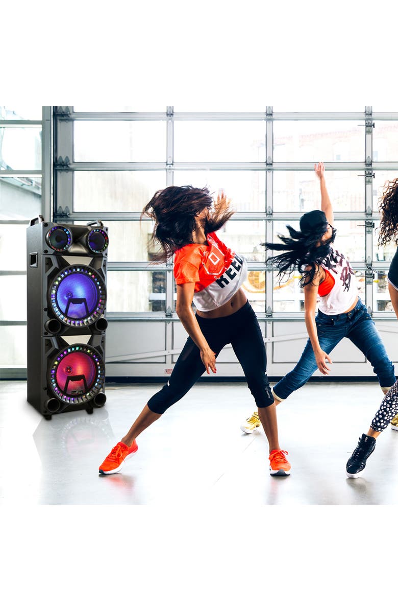 Befree Sound Rechargeable Bluetooth 12in Double Subwoofer Portable Party Speaker, Alternate, color, Grey