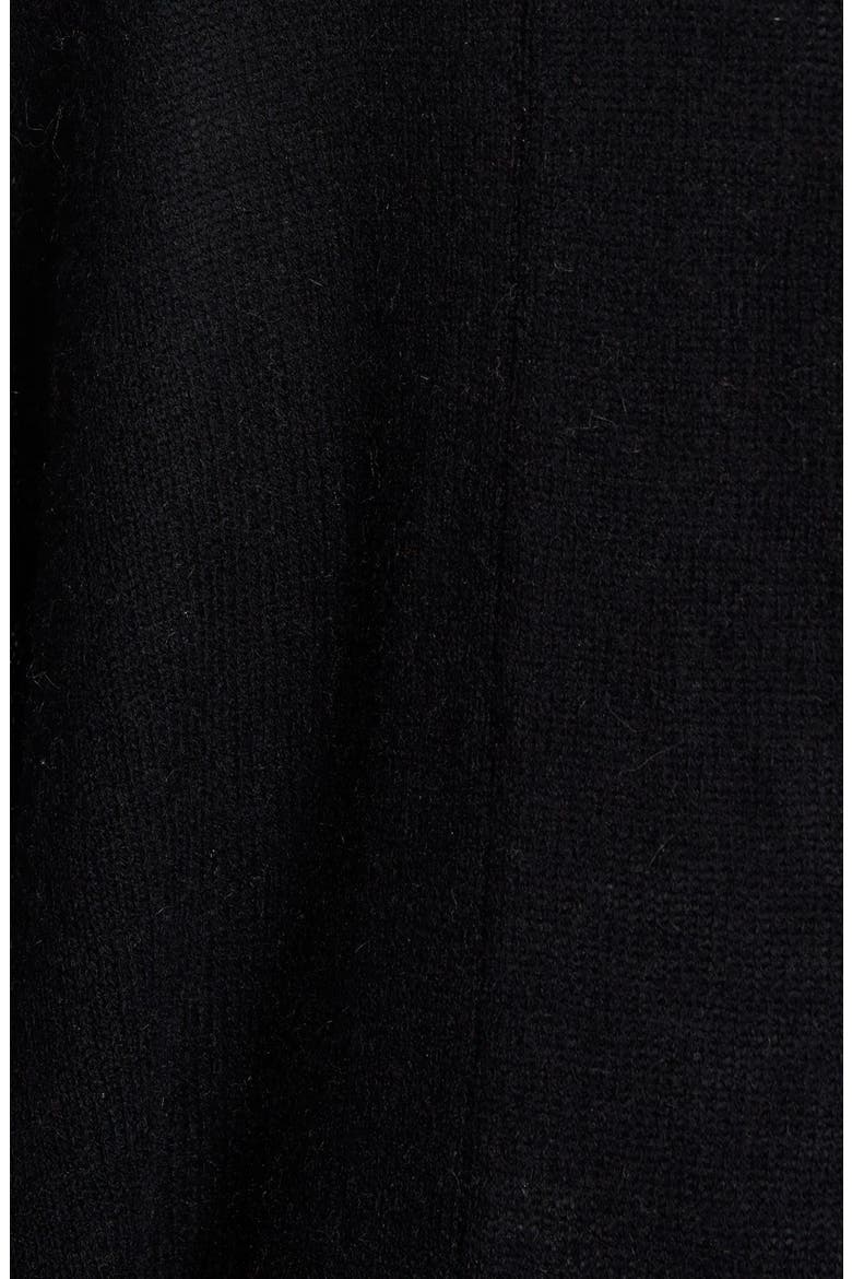 Stripe Border Wool & Cashmere Cape, Alternate, color, BLACK COMBO