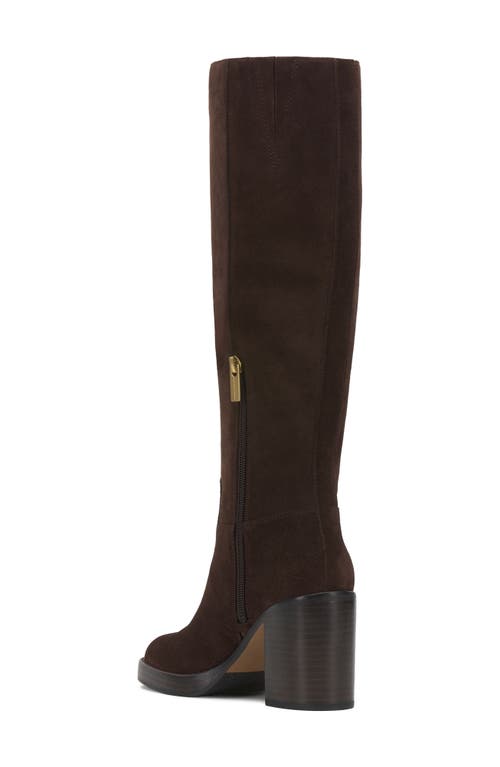 Vince Camuto Womens Gibi Platform Boot Regular Wide Calf Extra Wide Calf In Brown