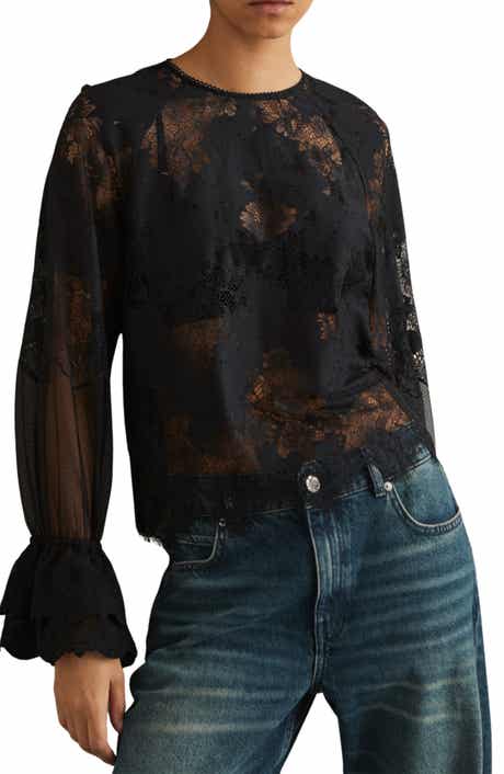 Reiss Emilia Lace Top