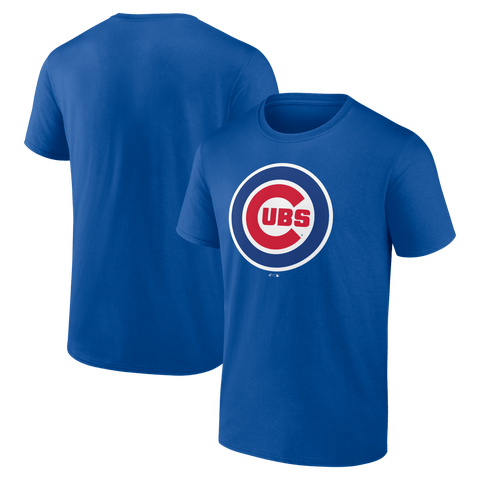 Men's Logo Athletic Royal Chicago Cubs Official Logo T-Shirt
