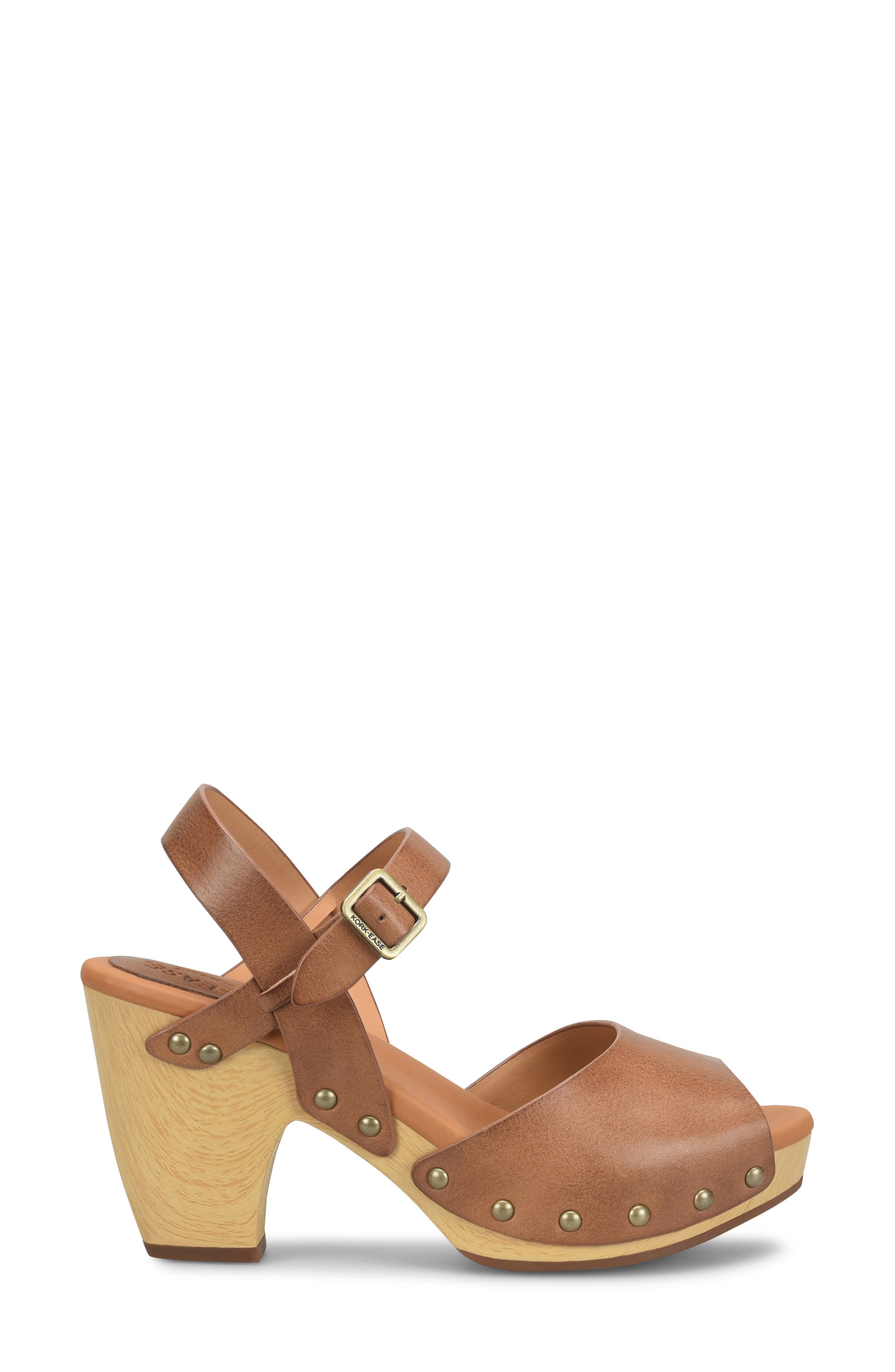 Gwen Ankle Strap Platform Sandal, Alternate, color, TAN LEATHER