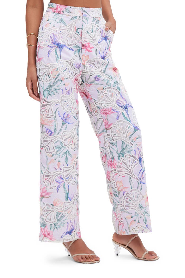 Amaryllis Embroidered Pant, Alternate, color, LIGHT BLUE