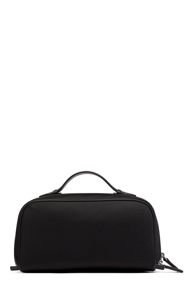 MCM Medium Ottomar Toiletry Bag in ECONYL and Leather, Alternate, color, Black