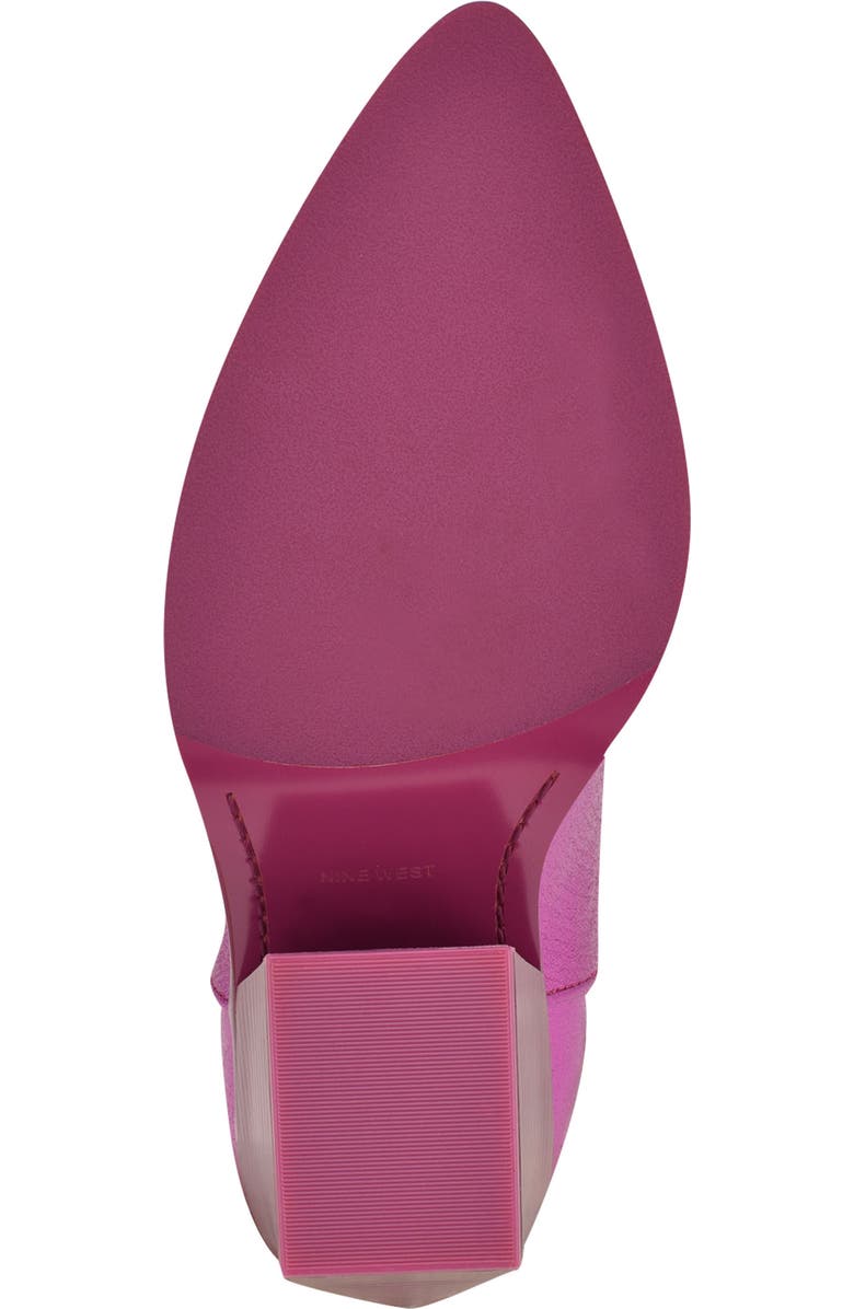 Nine West Keeks Western Boot, Alternate, color, Dark Pink 650