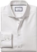 Charles Tyrwhitt Non-Iron Clifton Weave Cutaway Slim Fit Shirt Single Cuff