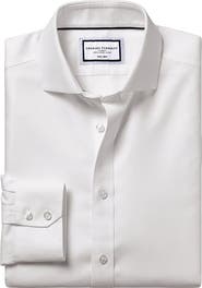 Charles Tyrwhitt Non-Iron Clifton Weave Cutaway Slim Fit Shirt Single Cuff