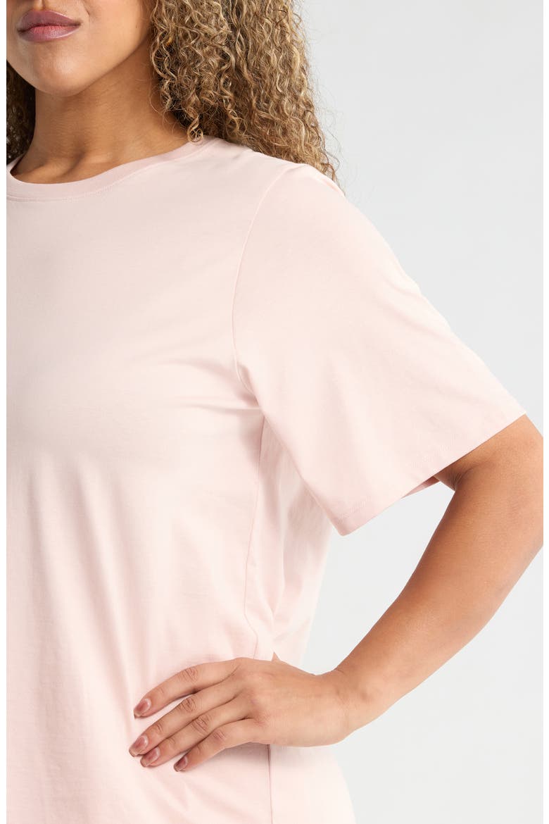 Relaxed Fit Pima Cotton Crewneck T-Shirt, Alternate, color, PINK SEPIA