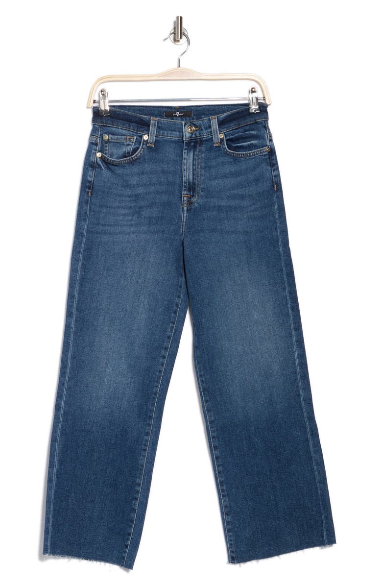 7 For All Mankind Alexa Raw Hem Ankle Crop Jeans, Alternate, color,