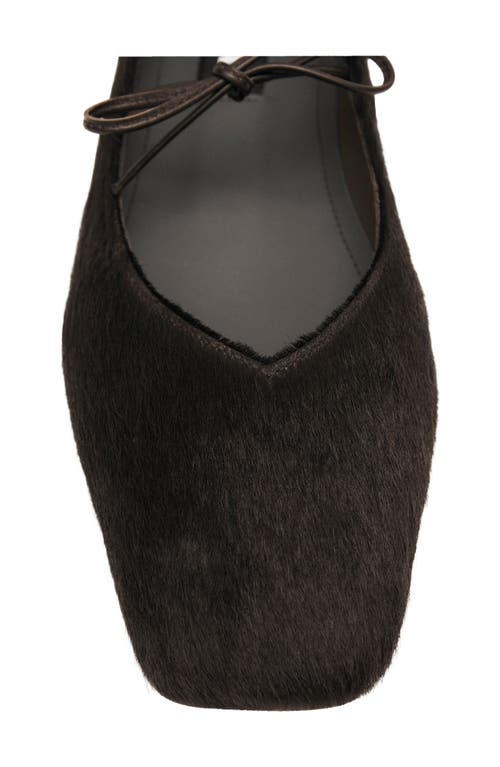 Alohas Sway Soft Brown Leather Ballet Flats In Black