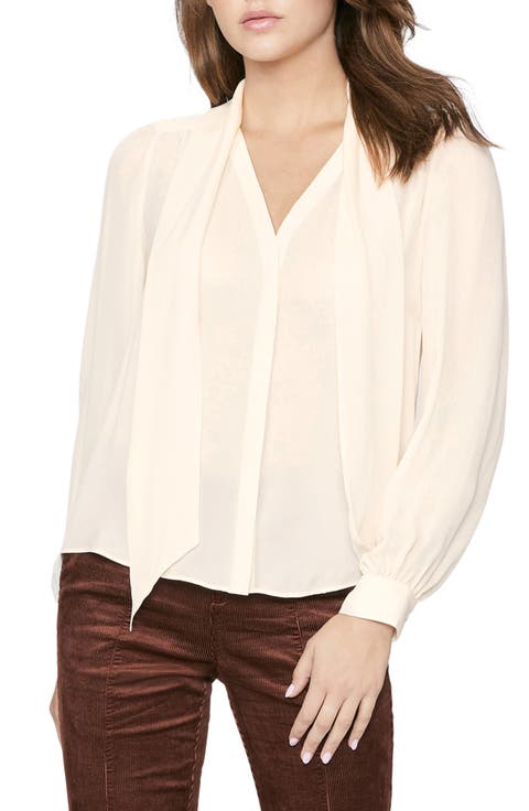 Kirstie V-Neck Tie Silk Blouse