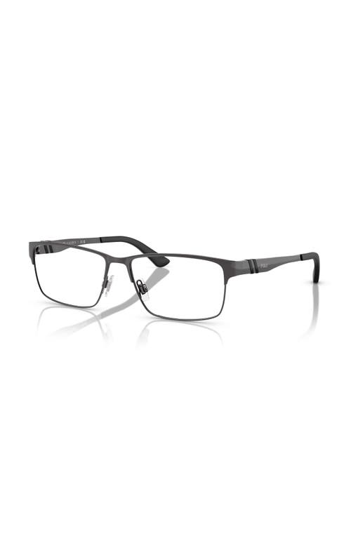 Polo Ralph Lauren 58mm Rectangle Optical Glasses In Black