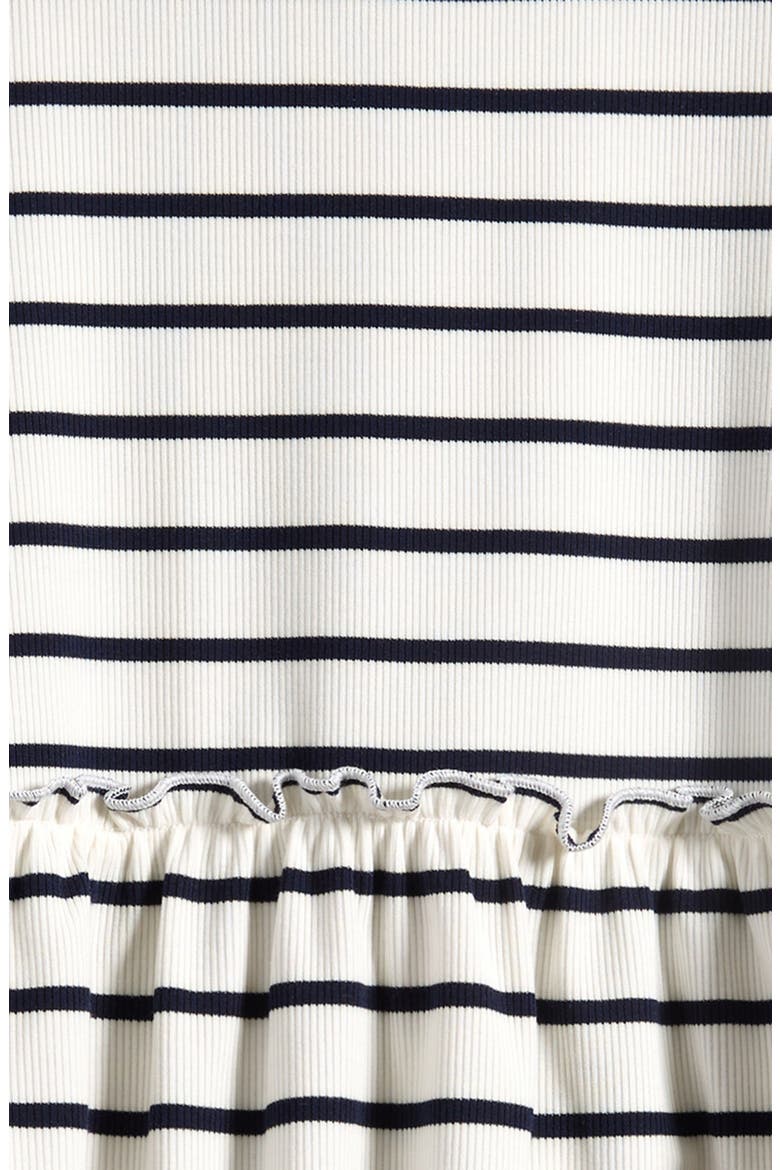 Kids' Stripe Peplum T-Shirt, Alternate, color, OFF WHITE/ NAVY