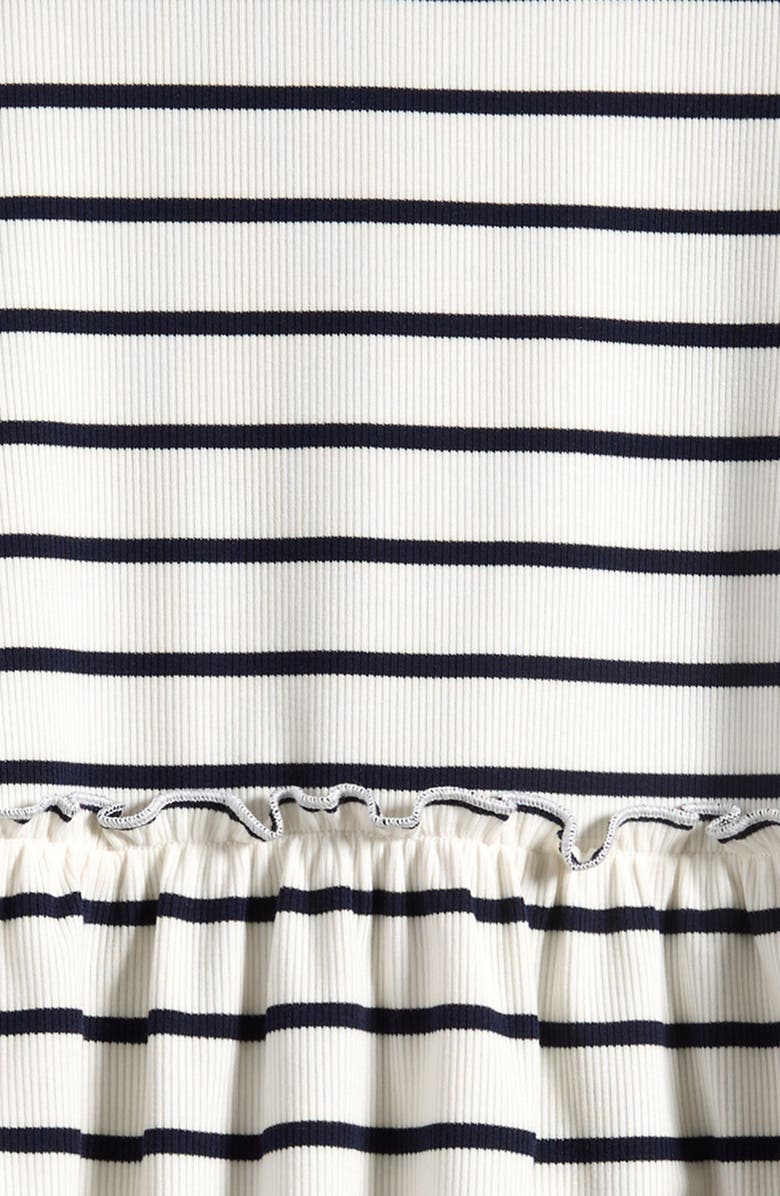 Good Luck Girl Kids' Stripe Peplum T-Shirt, Alternate, color, Off White/ Navy