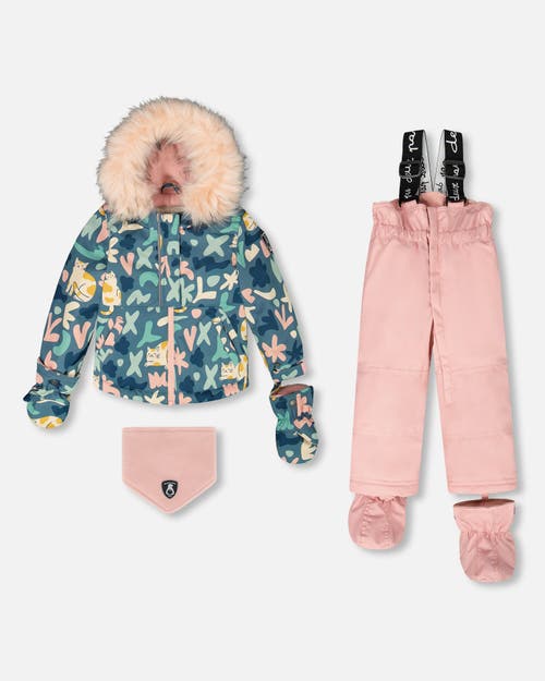 Deux Par Deux Two-piece Play Snowsuit In Pink