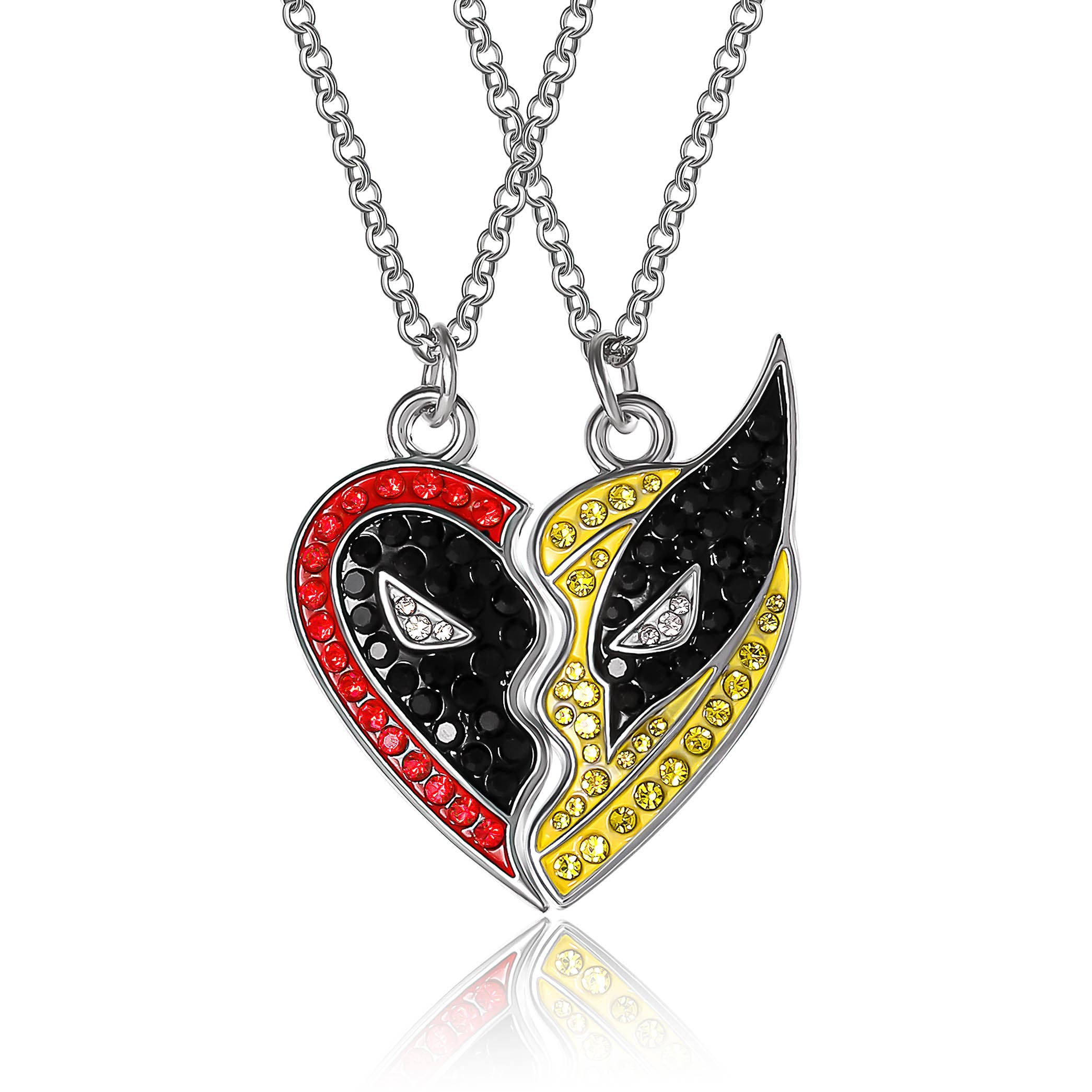 Marvel Deadpool and Wolverine Necklace, Set of 2, 16+3 in Multi 