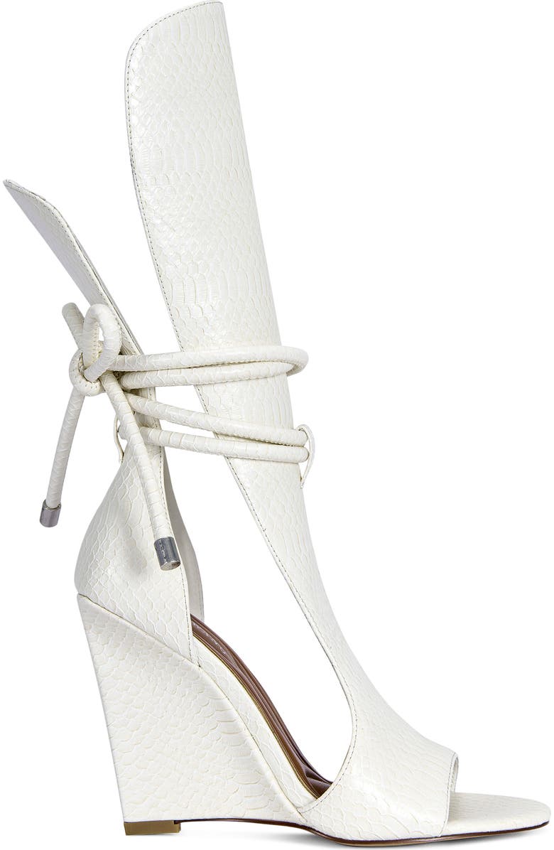 AZALEA WANG Douma Wedge Sandal, Alternate, color, White