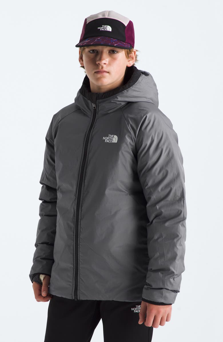 The North Face Kids' Perrito Reversible Water Repellent Jacket, Alternate, color, Tnf Black Smoked Pea