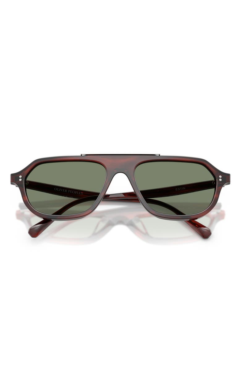 Oliver Peoples 58mm Estin Irregular Sunglasses, Alternate, color, Morado Tortoise / Cypress