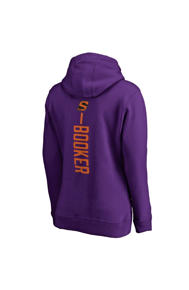 FANATICS Women's Fanatics Branded Devin Booker Purple Phoenix Suns Backer Name & Number Pullover Hoodie, Alternate, color,