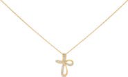 Haus of Brilliance Gold Vermeil Diamond Accent Infinity Cross Pendant Necklace
