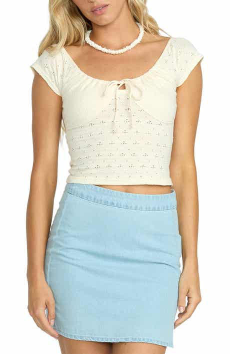 Billabong Mia Eyelet Crop Top