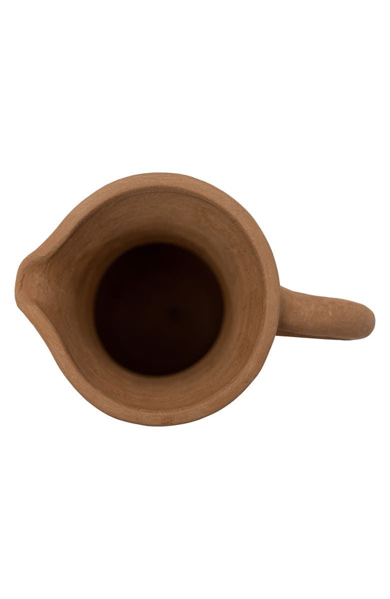 Foreside Home and Garden Natural Terracotta Pitcher, Alternate, color, Orange
