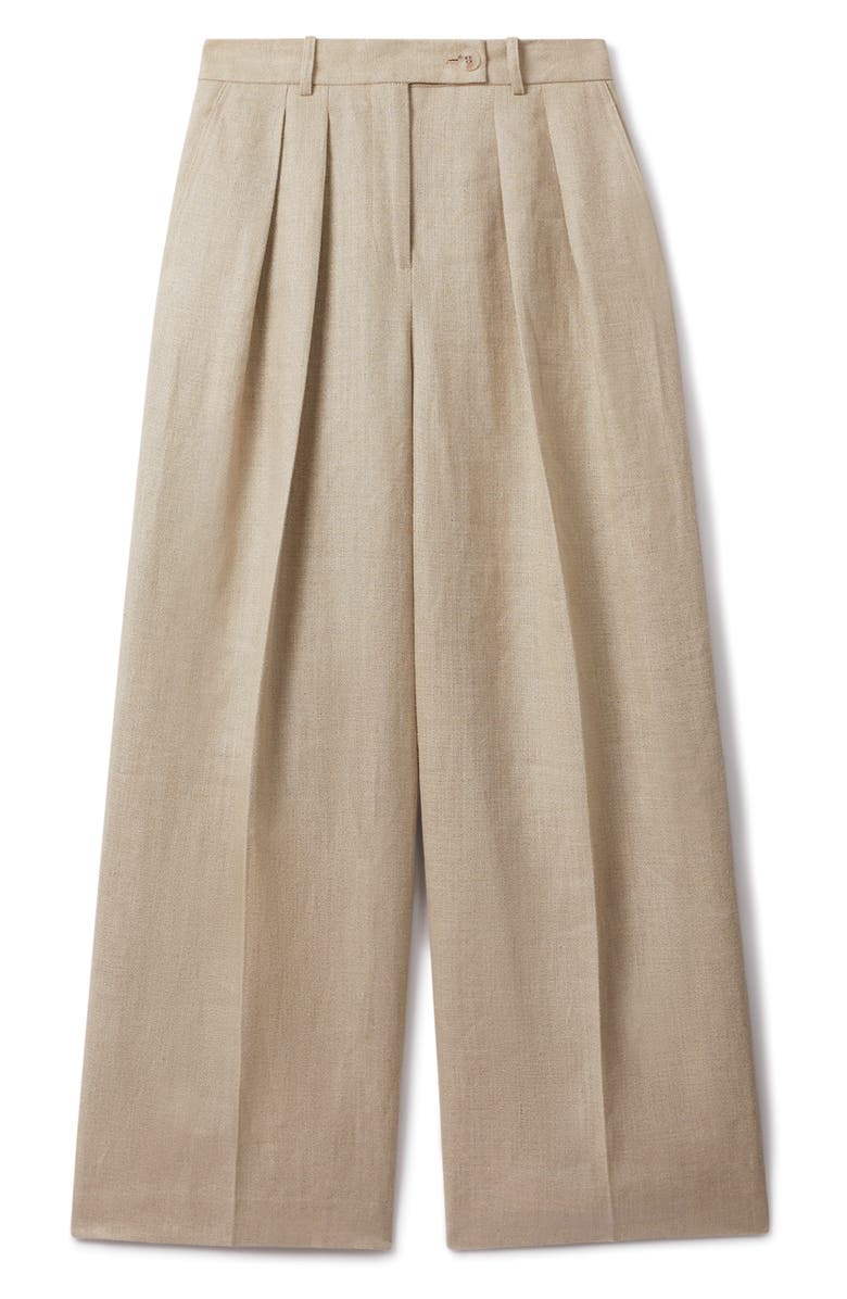 Reiss Cassie Wide Leg Linen Trousers, Alternate, color, 